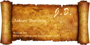 Jakus Dorina névjegykártya
