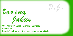 dorina jakus business card